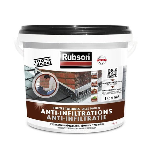 RUBSON Anti-infiltrations Toutes Toitures Noir 1kg