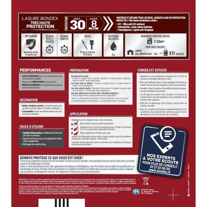 BONDEX - Lasure 8 ans - Indice 30 - Chene Foncé - Satin - 5L