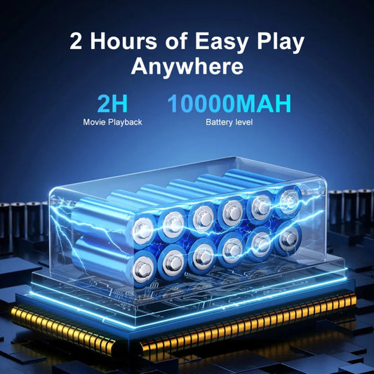 Vidéoprojecteur portable Salange Q7 avec batterie intégrée offrant 2 à 3 heures d’autonomie